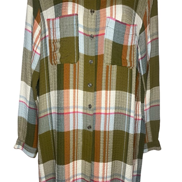 Anthropologie Pilcro Side-Slit Maxi Tunic Buttondown - Picture 9 of 12